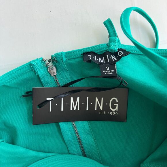 New TIMING Bodycon Corset Tie Up Cut Out Mini Dress SIZE SMALL Women's - Picture 12 of 12